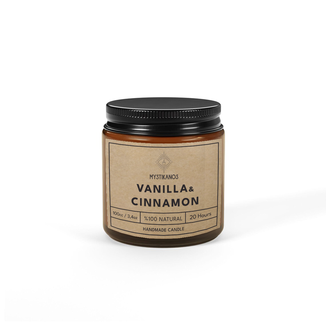 100cc %100 Naturel Aromaterapi Kokulu Soya Mum / Amber Serisi